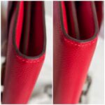 Hermes Constance Wallet Red Epsom Leather with Palladium Plated Hardware #RKRE-2 - Image 10