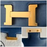 Hermes Constance lll 18cm Mini 7U Bleu Navy Swift Leather with Gold Plated Hardware #RKRE-1 - Image 5