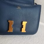 Hermes Constance lll 18cm Mini 7U Bleu Navy Swift Leather with Gold Plated Hardware #RKRE-1 - Image 18