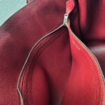 Hermes Jypsiere Eclat 34cm Marron d 'Inde /Rouge H Clemence Leather with Palladium Harware #RKSS-1 - Image 30