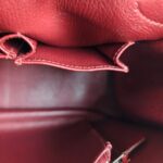 Hermes Jypsiere Eclat 34cm Marron d 'Inde /Rouge H Clemence Leather with Palladium Harware #RKSS-1 - Image 28