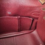 Hermes Jypsiere Eclat 34cm Marron d 'Inde /Rouge H Clemence Leather with Palladium Harware #RKSS-1 - Image 37