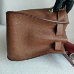 Hermes Jypsiere Eclat 34cm Marron d 'Inde /Rouge H Clemence Leather with Palladium Harware #RKSS-1 - Image 12