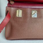 Hermes Jypsiere Eclat 34cm Marron d 'Inde /Rouge H Clemence Leather with Palladium Harware #RKSS-1 - Image 22