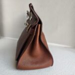 Hermes Jypsiere Eclat 34cm Marron d 'Inde /Rouge H Clemence Leather with Palladium Harware #RKSS-1 - Image 10