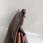 Hermes Jypsiere Eclat 34cm Marron d 'Inde /Rouge H Clemence Leather with Palladium Harware #RKSS-1 - Image 9