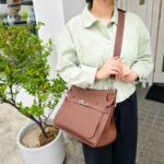 Hermes Jypsiere Eclat 34cm Marron d 'Inde /Rouge H Clemence Leather with Palladium Harware #RKSS-1 - Image 40