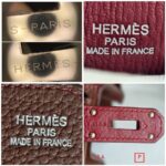 Hermes Jypsiere Eclat 34cm Marron d 'Inde /Rouge H Clemence Leather with Palladium Harware #RKSS-1 - Image 26