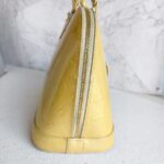 LV Alma PM Yellow/Cream Monogram Vernis Leather with Gold Hardware #RURL-6 - Image 10
