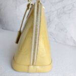 LV Alma PM Yellow/Cream Monogram Vernis Leather with Gold Hardware #RURL-6 - Image 9