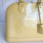 LV Alma PM Yellow/Cream Monogram Vernis Leather with Gold Hardware #RURL-6 - Image 2