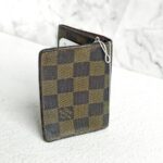 LV Card Holder Brown Damier Ebene Coated Canvas with Leather #GUUET-2