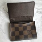 LV Card Holder Brown Damier Ebene Coated Canvas with Leather #GUUET-2 - Image 7