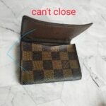 LV Card Holder Brown Damier Ebene Coated Canvas with Leather #GUUET-2 - Image 8