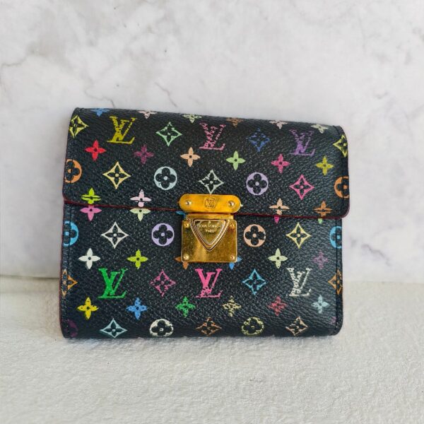 LV Koala Tri-fold Wallet Multicolor Monogram Coated Canvas with Leather and Gold Hardware #RKOL-8