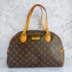 LV Montorgueil GM Brown Monogram Canvas with Leather and Gold Hardware #RYEC-1
