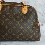 LV Montorgueil GM Brown Monogram Canvas with Leather and Gold Hardware #RYEC-1 - Image 6