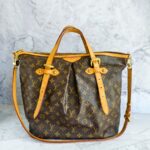 LV Palermo GM Brown Monogram Canvas with Leather and Gold Hardware #GULOS-1
