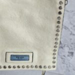 Prada 1BD082 Etiquette 2way-bag White Calf Leather with Silver Hardware #RYEY-3 - Image 5