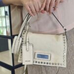 Prada 1BD082 Etiquette 2way-bag White Calf Leather with Silver Hardware #RYEY-3 - Image 2