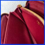 Prada Zippy Wallet Red Saffiano Leather with Gold Hardware #RKTY-1 - Image 26