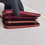 Prada Zippy Wallet Red Saffiano Leather with Gold Hardware #RKTY-1 - Image 19