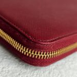 Prada Zippy Wallet Red Saffiano Leather with Gold Hardware #RKTY-1 - Image 15