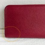 Prada Zippy Wallet Red Saffiano Leather with Gold Hardware #RKTY-1 - Image 5