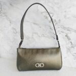 Salvatore Ferragamo Small Bag Bronze Calfskin with Silver Hardware #RYEY-4