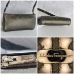 Salvatore Ferragamo Small Bag Bronze Calfskin with Silver Hardware #RYEY-4 - Image 11