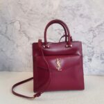 YSL Uptown Bag Red Box Leather and Gold Hardware #RYEK-1
