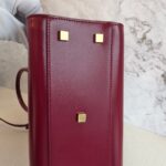 YSL Uptown Small Bag Red Box Leather and Gold Hardware #RYEK-1 - Image 10