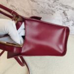 YSL Uptown Small Bag Red Box Leather and Gold Hardware #RYEK-1 - Image 6