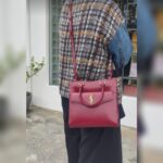 YSL Uptown Small Bag Red Box Leather and Gold Hardware #RYEK-1 - Image 45