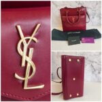 YSL Uptown Small Bag Red Box Leather and Gold Hardware #RYEK-1 - Image 2