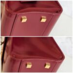 YSL Uptown Small Bag Red Box Leather and Gold Hardware #RYEK-1 - Image 16