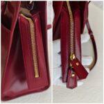 YSL Uptown Small Bag Red Box Leather and Gold Hardware #RYEK-1 - Image 25