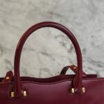 YSL Uptown Small Bag Red Box Leather and Gold Hardware #RYEK-1 - Image 18