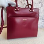 YSL Uptown Small Bag Red Box Leather and Gold Hardware #RYEK-1 - Image 4