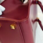 YSL Uptown Small Bag Red Box Leather and Gold Hardware #RYEK-1 - Image 12