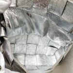 Bottega Veneta Cassette Medium Classic Metallic Silver Leather with Silver Hardware #RYLR-2 - Image 32