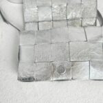 Bottega Veneta Cassette Medium Classic Metallic Silver Leather with Silver Hardware #RYLR-2 - Image 6