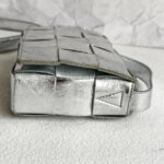 Bottega Veneta Cassette Medium Classic Metallic Silver Leather with Silver Hardware #RYLR-2 - Image 8