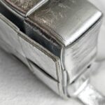 Bottega Veneta Cassette Medium Classic Metallic Silver Leather with Silver Hardware #RYLR-2 - Image 13