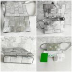 Bottega Veneta Cassette Medium Classic Metallic Silver Leather with Silver Hardware #RYLR-2 - Image 3