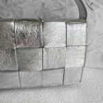 Bottega Veneta Cassette Medium Classic Metallic Silver Leather with Silver Hardware #RYLR-2 - Image 20