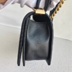 Chanel Boy Medium 25cm Black Lambskin with Gold Hardware #RYTR-1 - Image 8