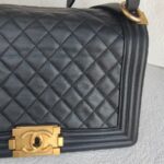 Chanel Boy Medium 25cm Black Lambskin with Gold Hardware #RYTR-1 - Image 4