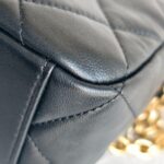 Chanel Camera Bag Black Lambskin with Gold Hardware #RKCU-1 - Image 14