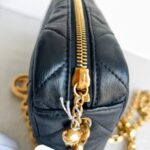 Chanel Camera Bag Black Lambskin with Gold Hardware #RKCU-1 - Image 11